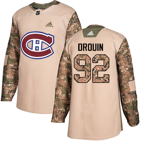 Herren Montreal Canadiens Eishockey Trikot Jonathan Drouin #92 Authentic Camo Veterans Day Practice